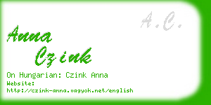 anna czink business card